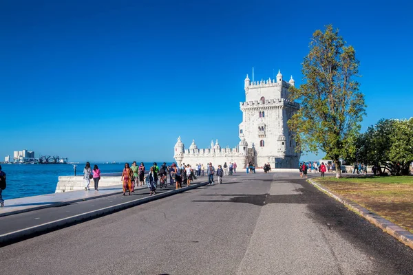 LISBONA, PORTOGALLO - SETTEMBRE 13. Nel 2017. Torre de Belem UNESCO W — Foto Stock