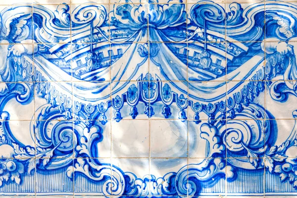 Tradycyjny portugalski kwiecisty płytki dekoracyjne — Zdjęcie stockowe
