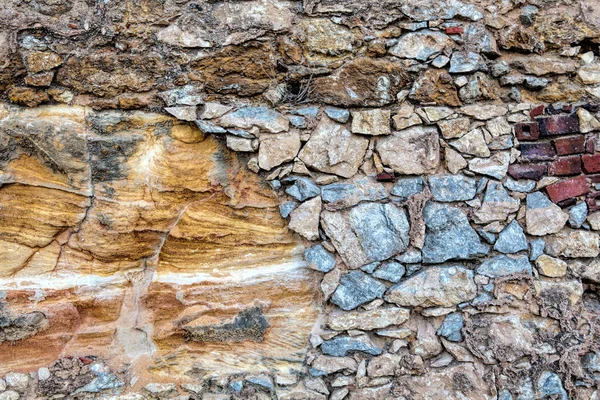 Parte de una pared de piedra, para fondo o textura — Foto de Stock