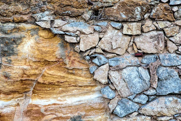 Parte de una pared de piedra, para fondo o textura — Foto de Stock