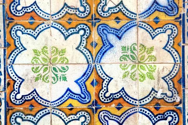Типичные декоративная плитка, антикварная плитка подробно Лиссабон, искусство и d Стоковое Фото