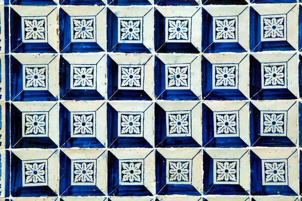 Typical decorative tiles, antique tiles detail Lisbon, art and d