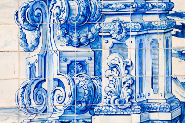 Piastrelle decorative tradizionali portoghesi ornate — Foto Stock