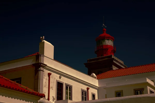 Latarnia morska, Portugalia. Cabo da Roca jest najbardziej punktu — Zdjęcie stockowe
