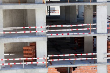 modern beton yapı, bina inşaat altında .