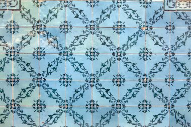 Tipik dekoratif karolar, antika çini detay Lizbon, sanat ve d