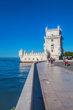 LISBON, PORTUGAL - SEPTEMBER 13 . 2017 . Torre de Belem UNESCO W