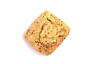 Beyaz arka plan üzerinde izole taze ekmek. Ev yapımı ekmek. 