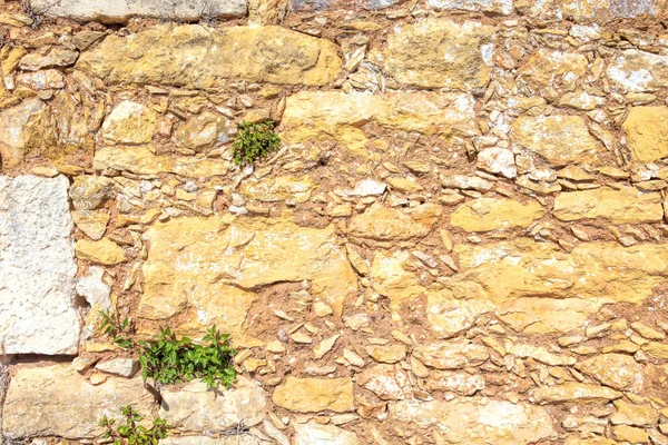 Alte braune Mauer mit Steinmauerwerk, Hintergrund — Stockfoto