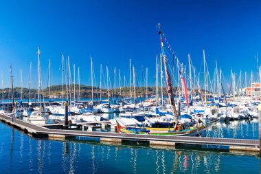 Lisbon, Portekiz - 13 Eylül. 2017. Belem nei Marinada