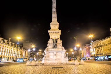 Lizbon - 01 Nisan 2018: Restaur, restoratör anıt