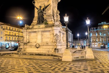 Lizbon - 01 Nisan 2018: Restaur, restoratör anıt