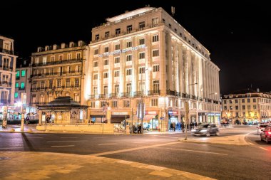 Lizbon - 01 Nisan 2018: Restauradores Öf gece otel