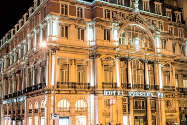 Lizbon - 01 Nisan 2018: Restauradores Öf gece otel