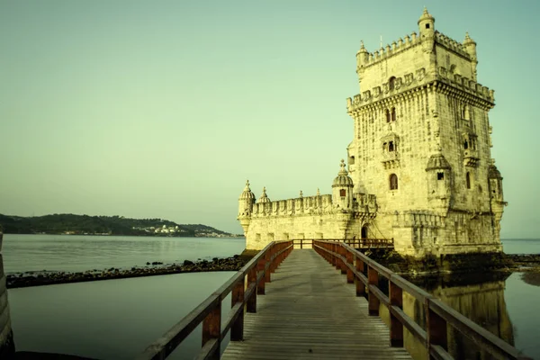 Belem Tower is a fortified tower located in  Santa Maria de Bele — Stock Photo, Image