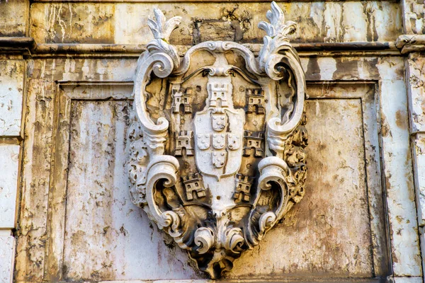 Parte Del Detalle Exterior Del Edificio Lisboa Portugal — Foto de Stock