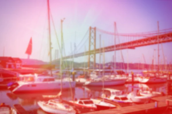 View Dock Yachts Boats Blurred Image — Stock Photo, Image