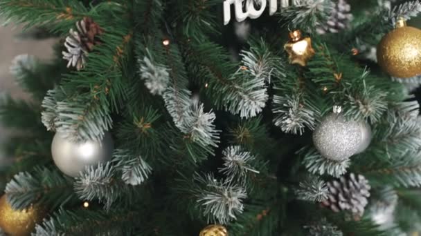 圣诞前夜树与玩具背景 — 图库视频影像