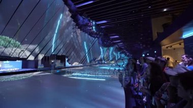 Astana, Kazakistan - 10 Haziran 2017: İsveç Expo pavyon ile gelecekteki enerji konsepti ile fütüristik perde