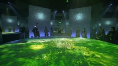 Astana, Kazakistan - 10 Haziran 2017: Almanca Expo pavyon ile gelecekteki enerji konsepti ile fütüristik perde