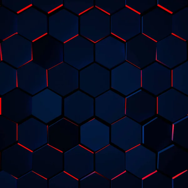 Dark Glowing Hexagon Background — Stock Photo, Image