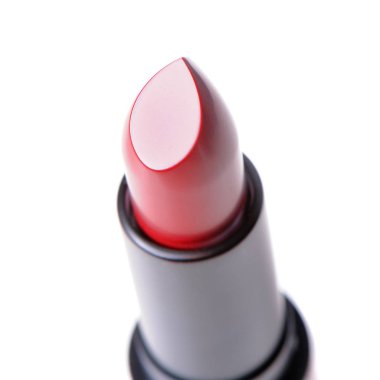 Beyaz zemin üzerine kırmızı dudak sopa