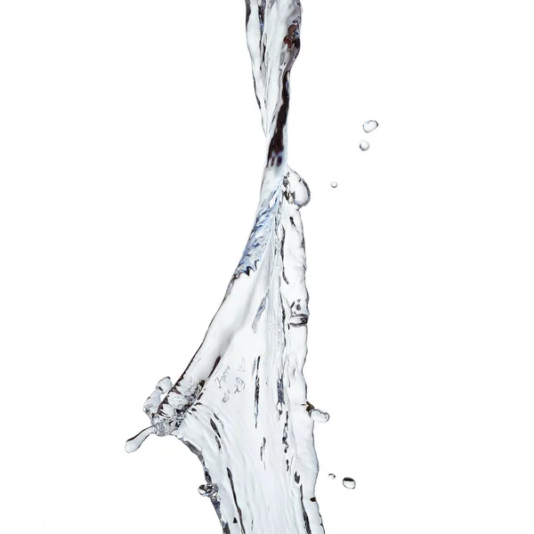 Spruzzi d'acqua su sfondo bianco — Foto Stock