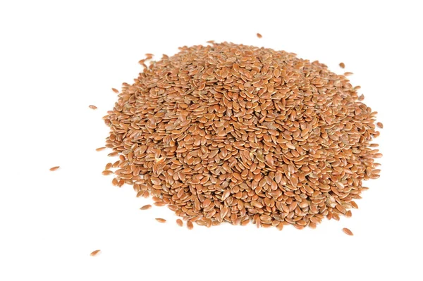 Flax Seeds Isolated on White Background — Stock Photo, Image