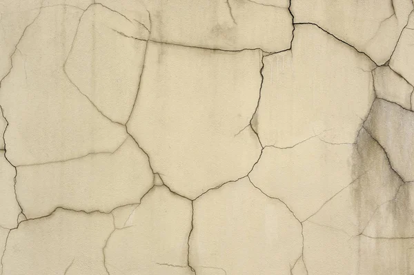 Cracked Beige Wall Texture — Stock Photo, Image