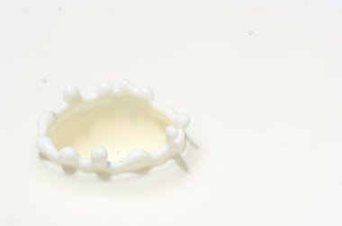 Süt sıçrama makro