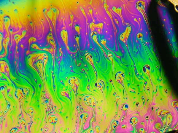 beautiful psychedelic abstraction - interference in soap films