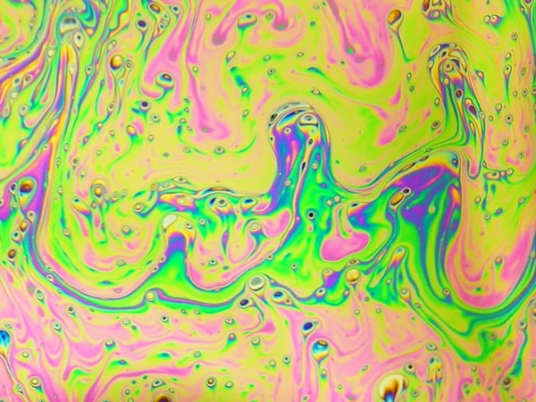 美しいサイケデリックな抽象 - 石鹸薄膜の干渉 — ストック写真