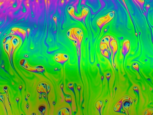 beautiful psychedelic abstraction - interference in soap films