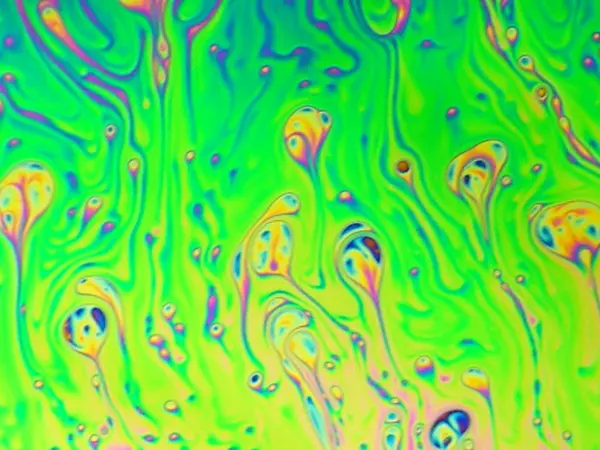 美しいサイケデリックな抽象 - 石鹸薄膜の干渉 — ストック写真