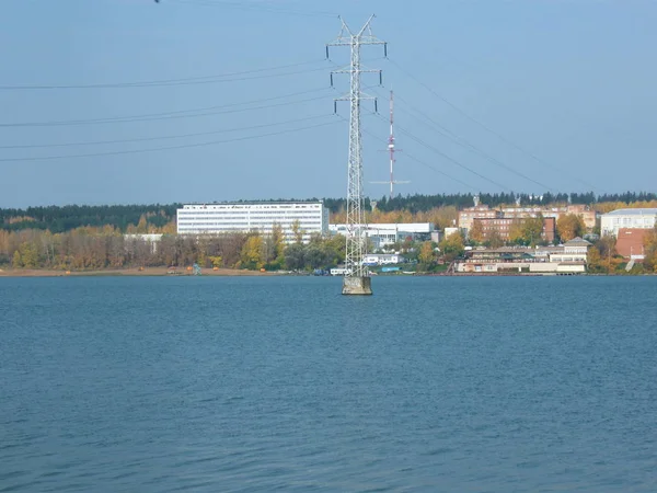 Vista do dique o Izhevsk — Fotografia de Stock