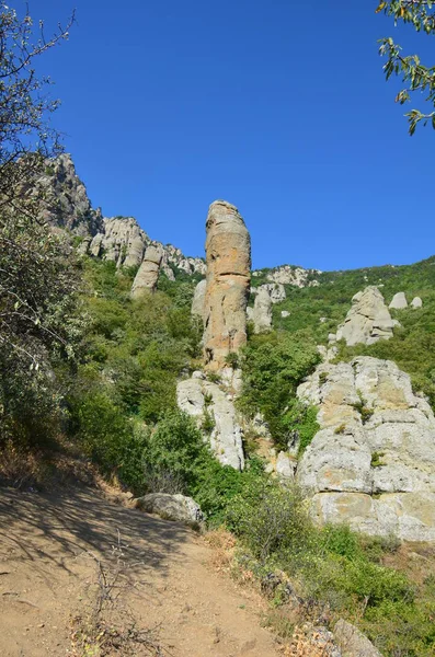 Долина Каменных Призраков Крымском Полуострове — стоковое фото