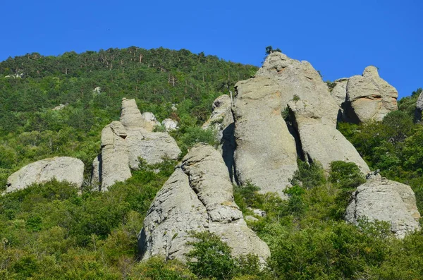 Vale Fantasma Pedra Península Crimeia Fotografia De Stock