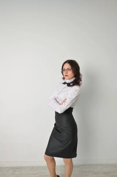 Business in a black skirt — Stock Photo, Image