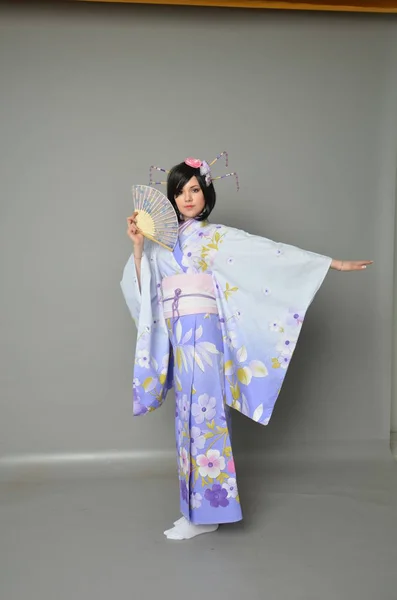 Chica en Yukata — Foto de Stock