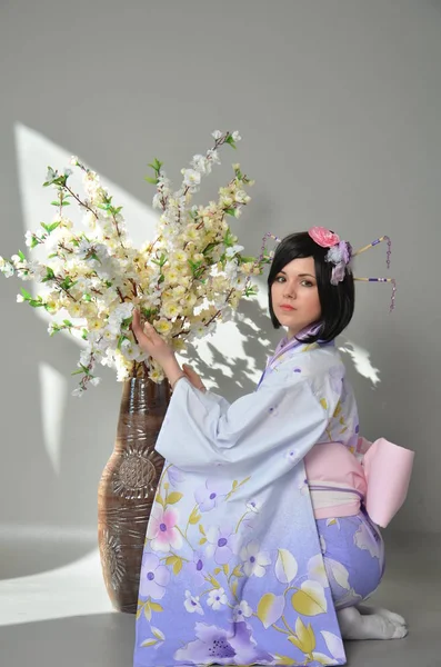 Chica en Yukata — Foto de Stock