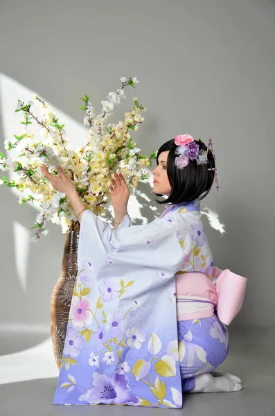 Chica en Yukata — Foto de Stock