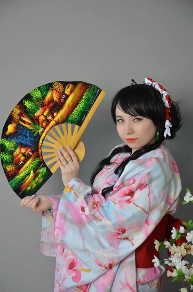 Chica en Yukata — Foto de Stock