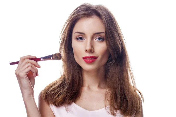 Make Up. Beautiful brunette woman — Stock Photo, Image