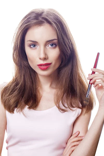 Make Up. Beautiful brunette woman — Stock Photo, Image