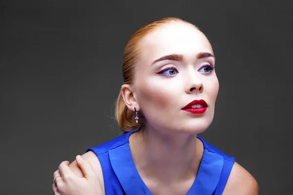 Make Up. Piękna Blondynka — Zdjęcie stockowe