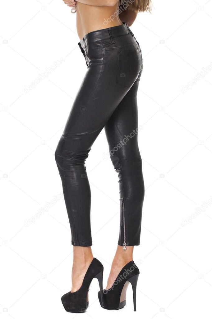 Black leather pants