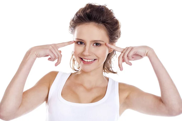 Portrait of beautiful young girl — Stock Photo, Image