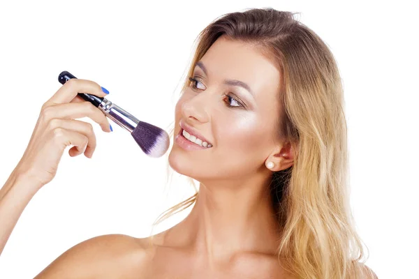 Make Up. Beautiful blonde woman Stock Picture