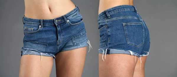 Test része szexi kék nadrág — Stock Fotó