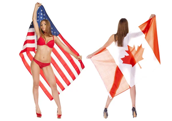 Canadá y los Estados Unidos de América — Foto de Stock